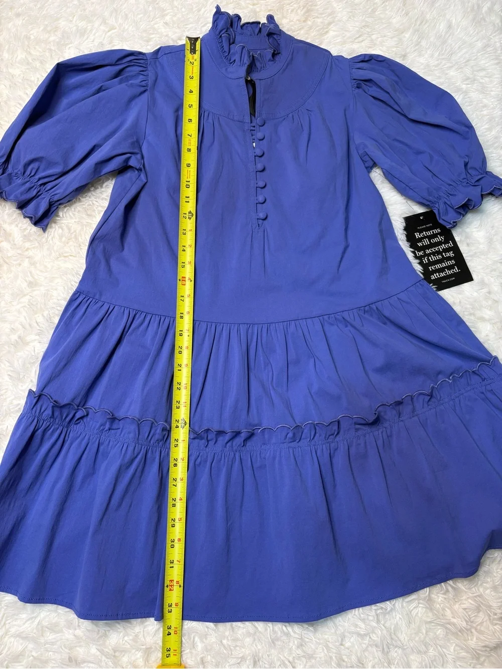 Tuckernuck Pomander Place Azure Blue Selena Mini Dress, NWT size xsmall - Picture 4 of 9